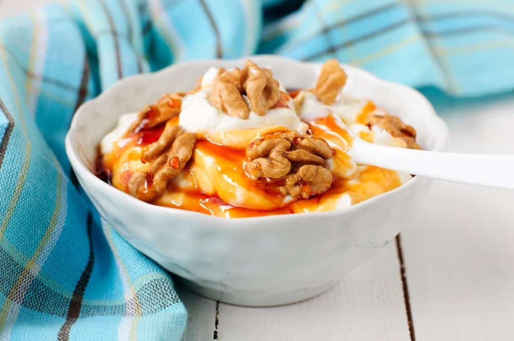 hot honey breakfast ideas (toast, yogurt, oats)